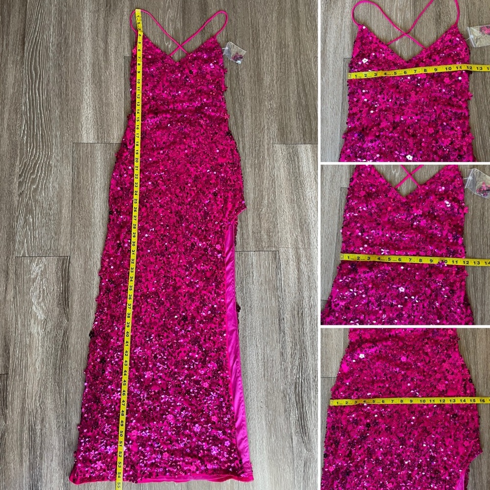 Mac Duggal Pink Sequin Maxi Dress - Picture 12 of 16